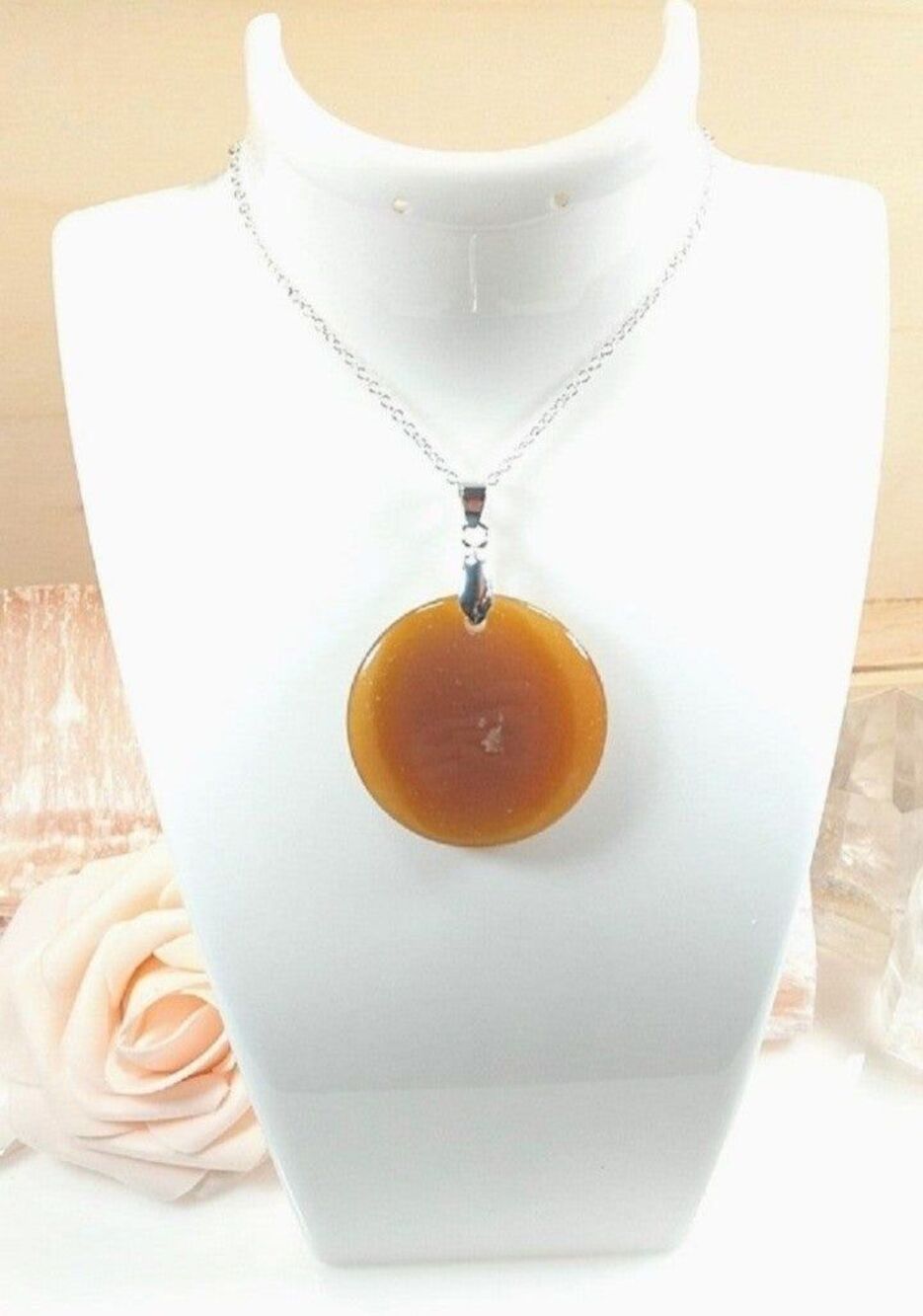 Carnelian Necklace Natural Gemstone Pendant